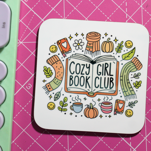 Cosy Girl Book Club Coaster