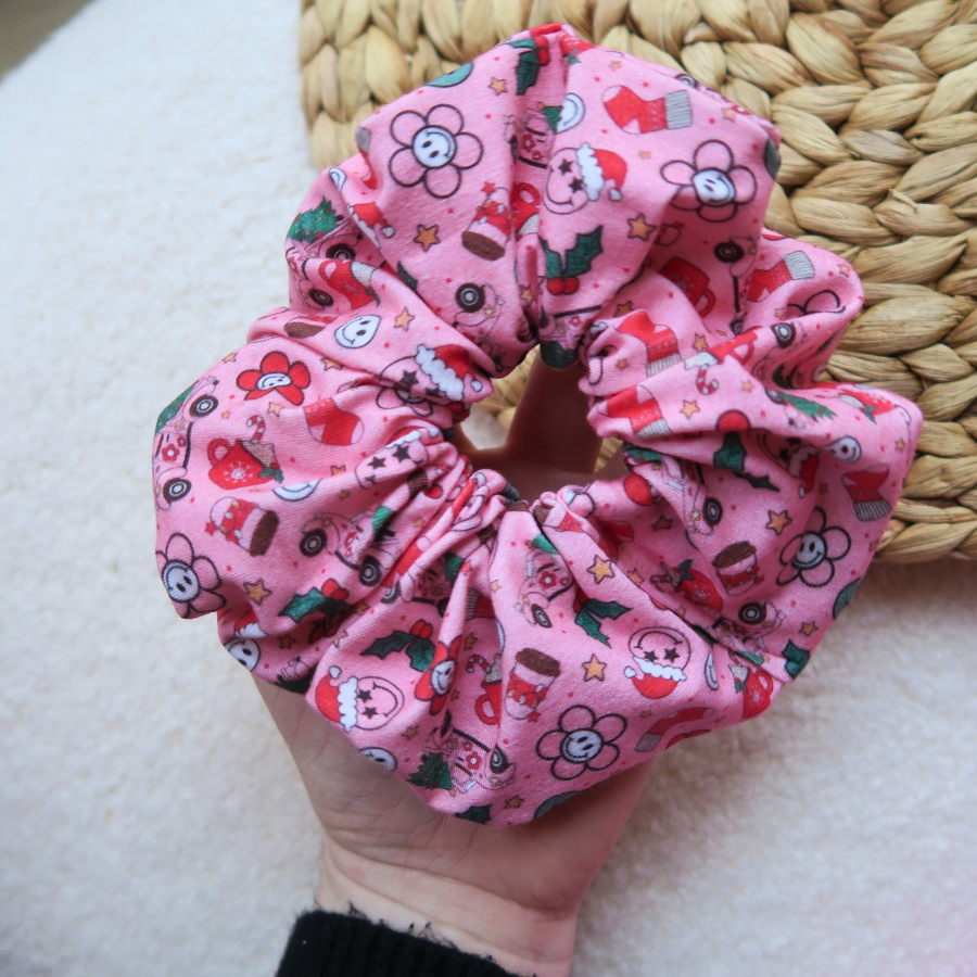 The Dreaming of a Pink Christmas Scrunchie