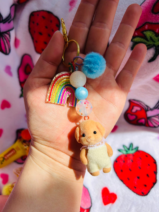 Sylvanian Families Rainbow Bear Keychain